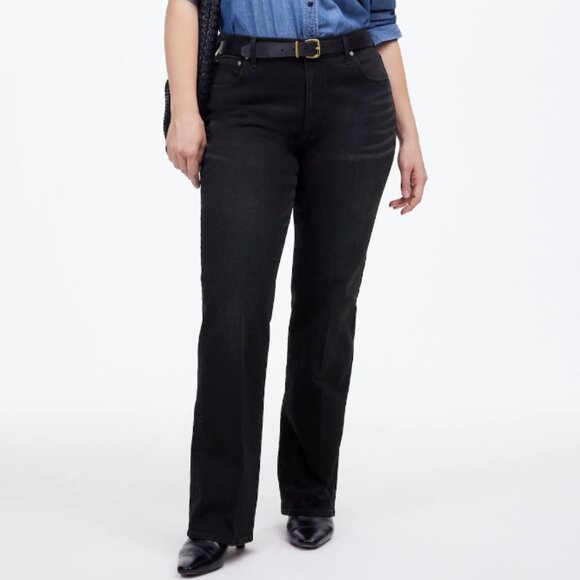 Madewell Jeans Womens Relaxed Bootcut High Rise Black‎ Size 33 - Picture 1 of 8
